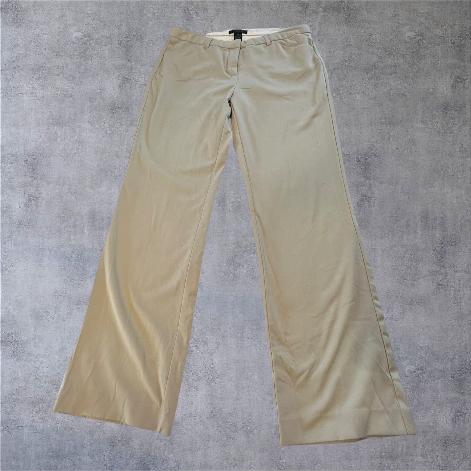The Limited Dress Pants Women 10 Khaki Tan Wide Leg Stretch Professional